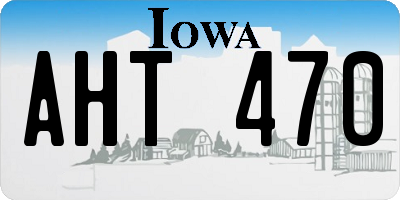 IA license plate AHT470