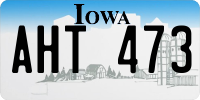 IA license plate AHT473