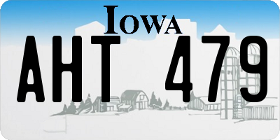 IA license plate AHT479