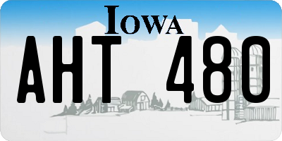 IA license plate AHT480