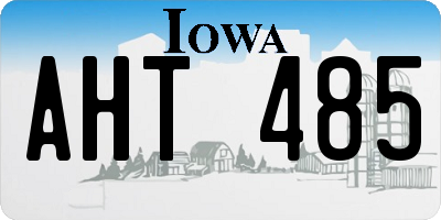 IA license plate AHT485