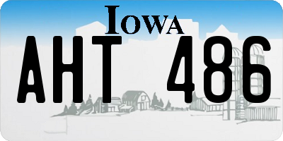 IA license plate AHT486