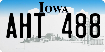 IA license plate AHT488