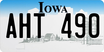 IA license plate AHT490