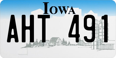 IA license plate AHT491