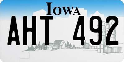 IA license plate AHT492