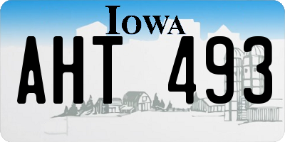 IA license plate AHT493