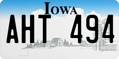 IA license plate AHT494