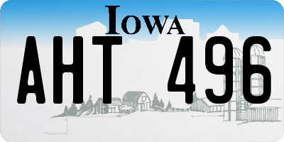 IA license plate AHT496