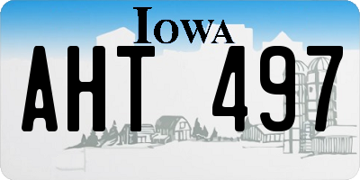 IA license plate AHT497