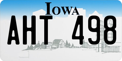 IA license plate AHT498