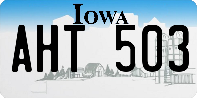 IA license plate AHT503