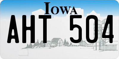 IA license plate AHT504