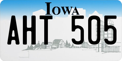 IA license plate AHT505