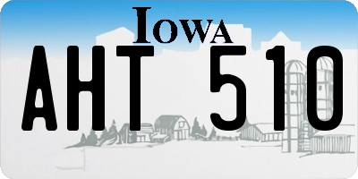 IA license plate AHT510
