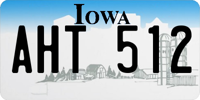 IA license plate AHT512