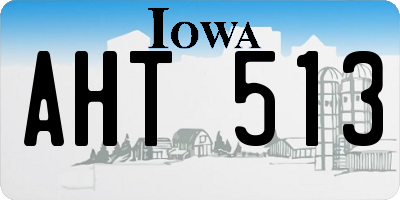 IA license plate AHT513