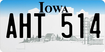 IA license plate AHT514