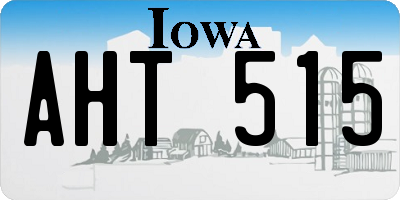IA license plate AHT515