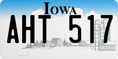 IA license plate AHT517