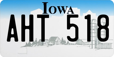 IA license plate AHT518