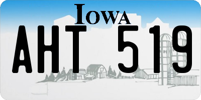 IA license plate AHT519