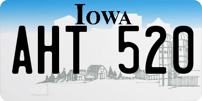 IA license plate AHT520