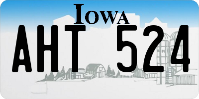 IA license plate AHT524