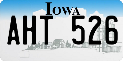 IA license plate AHT526