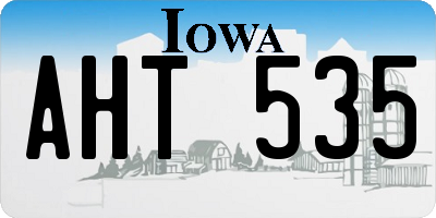 IA license plate AHT535