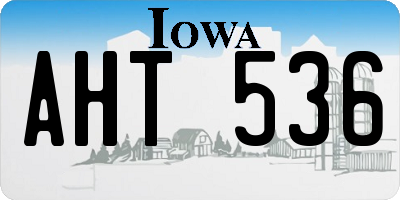 IA license plate AHT536