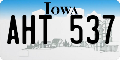 IA license plate AHT537