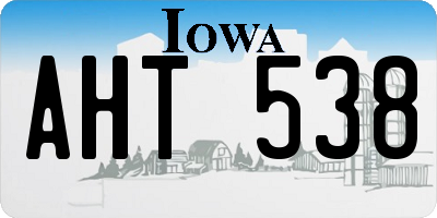 IA license plate AHT538