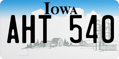 IA license plate AHT540