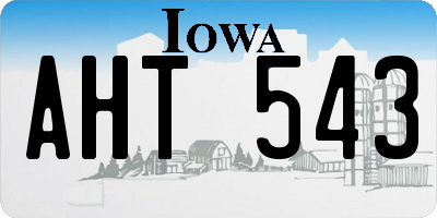 IA license plate AHT543