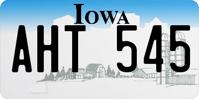 IA license plate AHT545