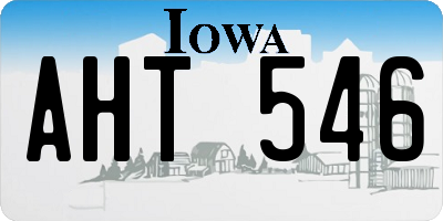 IA license plate AHT546