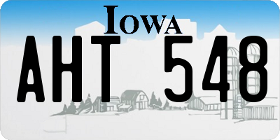 IA license plate AHT548