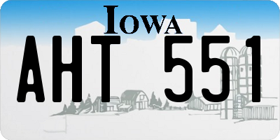 IA license plate AHT551