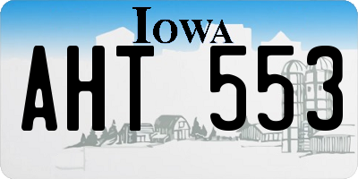IA license plate AHT553