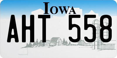IA license plate AHT558