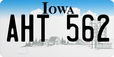 IA license plate AHT562