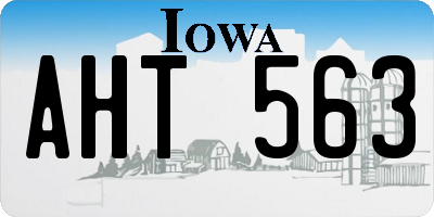 IA license plate AHT563