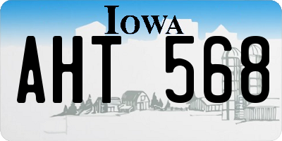 IA license plate AHT568