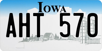 IA license plate AHT570