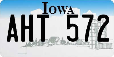 IA license plate AHT572