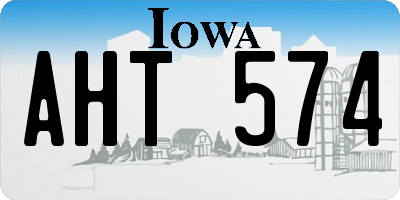 IA license plate AHT574
