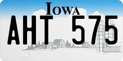 IA license plate AHT575