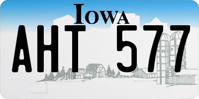 IA license plate AHT577