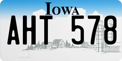 IA license plate AHT578